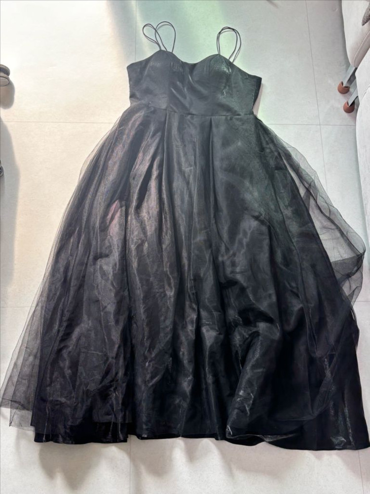 팀제이 블랙 튤 롱원피스 3XL (77) 셀프웨딩스냅 해외스냅 2부드레스--5