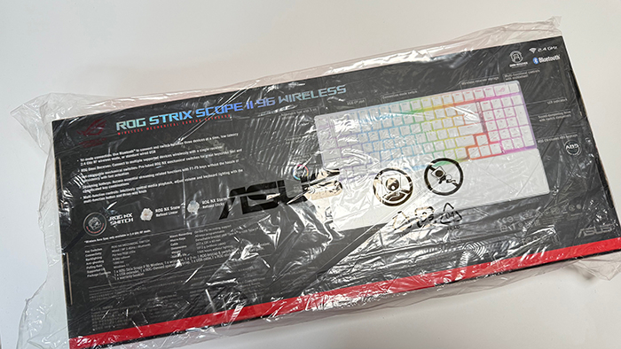 미개봉) ASUS ROG STRIX SCOPE II 96 유무선 기계식 WHITE (STORM축)--1