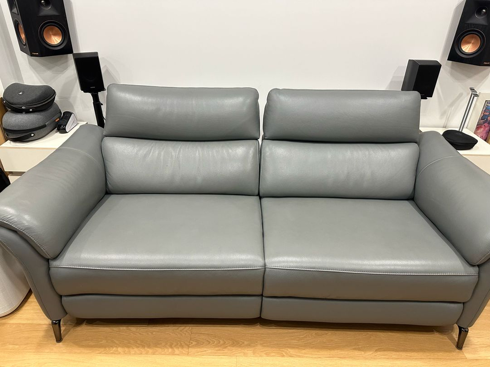 한샘 바흐 703 전동 리클라이너 3인 소파--5