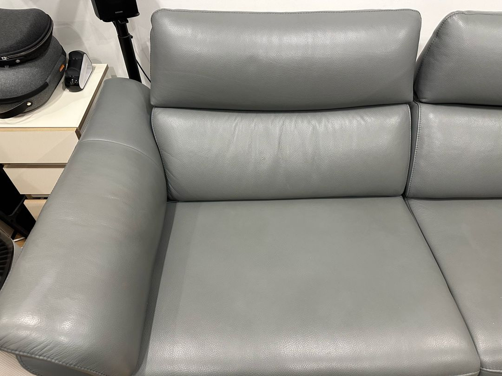 한샘 바흐 703 전동 리클라이너 3인 소파--6