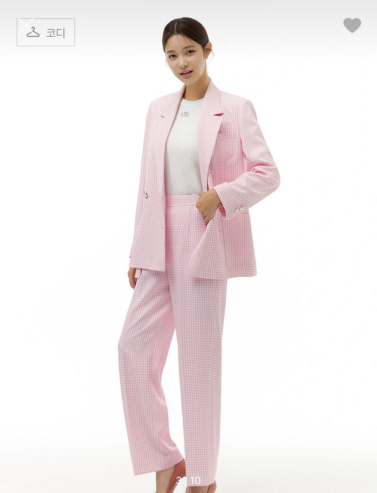 잇미샤 여성 체크 수트 셋업 새상품--8
