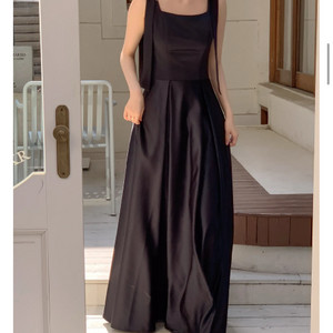 셀프웨딩 드레스 / 브라이덜 샤워 블랙 롱원피스