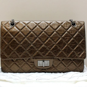 샤넬 2.55 빈티지 라지 메탈릭브라운