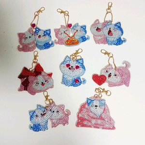 보석십자수 키링 완성품 8개