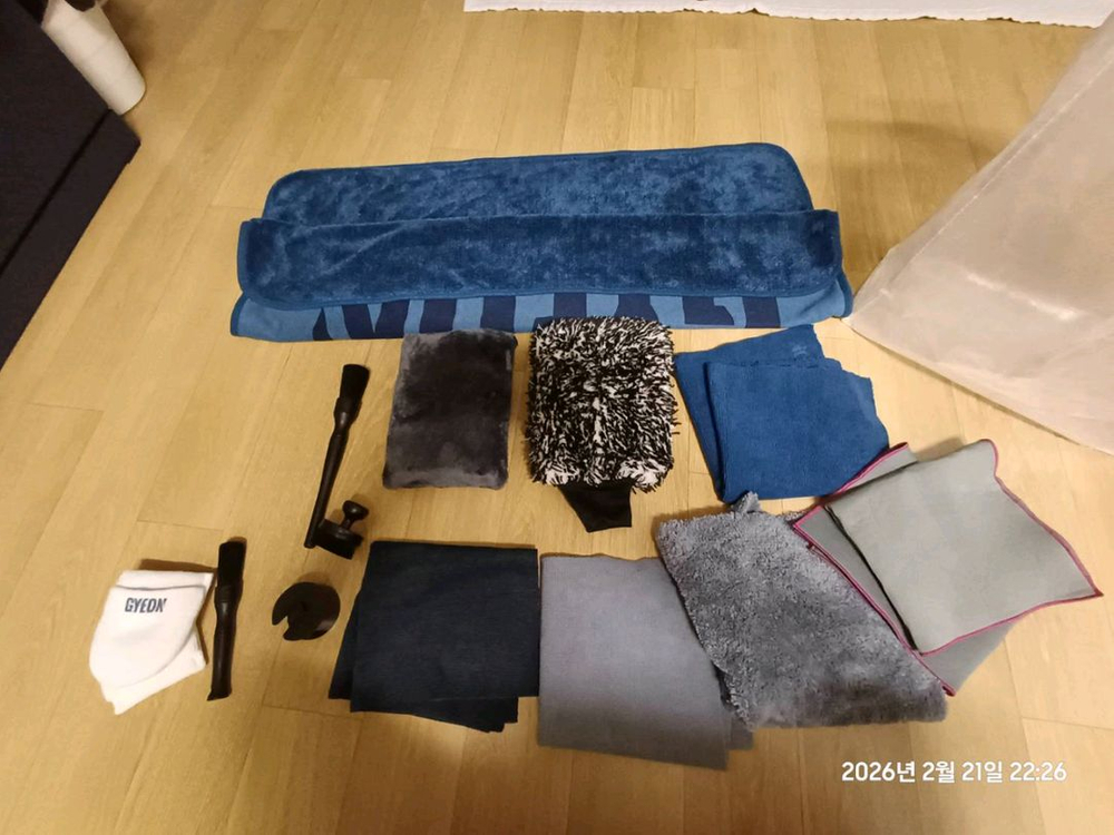 벤딕트 차량 무선에어건 및 청소기세트 S급, 세차타월 팔아요 이미지
