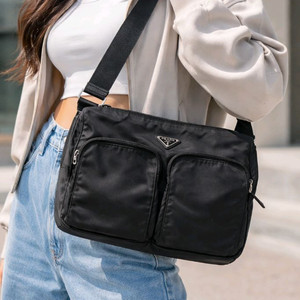 정품 프라다 투포켓 메신저백