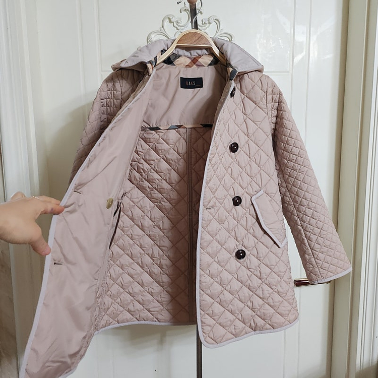 (140호) 11y 닥스 키즈 퀼팅 누빔 후드자켓--3