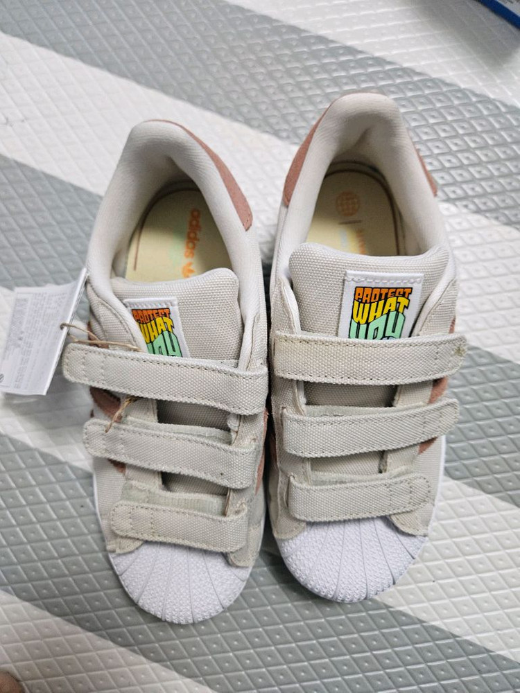 (새상품)(택포)아디다스 슈퍼스타 CF C 키즈 운동화 200mm--5