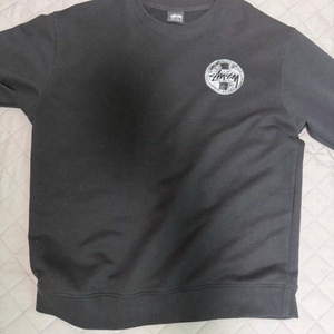 스투시 맨투맨 닷스탬프 블랙