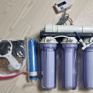 [미사용/새상품] 수족관용 4단 RO/DI 정수 시스템 (TDS 메타 포함)