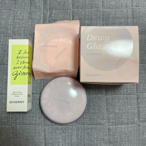 2개 일괄) 지베르니 밀착 커버 컨실러 21NW 라이트 베이지 + 지베르니 듀이 글래시 쿠션 21NW 라이트 베이지