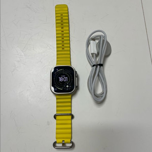 애플 워치 울트라 티타늄 옐로우 오션밴드 49mm S
