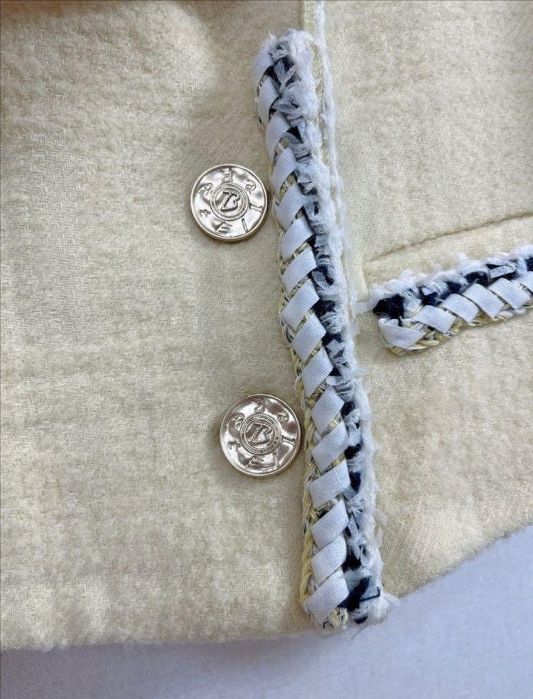 [새상품]한섬90% 오브제 트위드 구스자켓--6