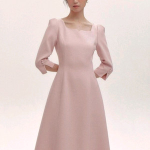 플로움 칵테일 하트넥 드레스