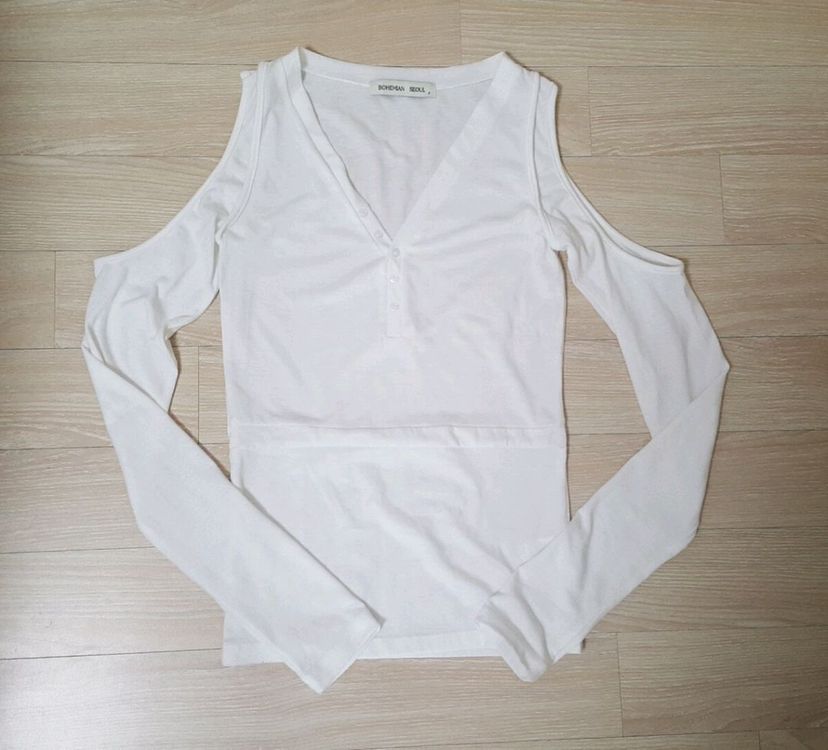 [품절새상품] 보헤미안서울 보헴서 홀버튼 롱 슬리브 화이트--2