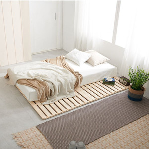 매트리스+깔판 원목 매트 바닥 낮은 저상형 접이식 침대