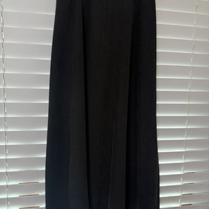 블랙 스웨이드 여성 롱 스커트 44-55