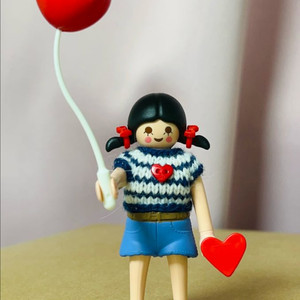 플레이모빌 하트 블루 스웨터 삐삐 소녀