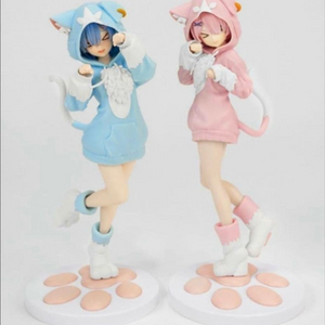 (미개봉) 한정판 리제로 모후모후 팩 렘&람 피규어 이미지