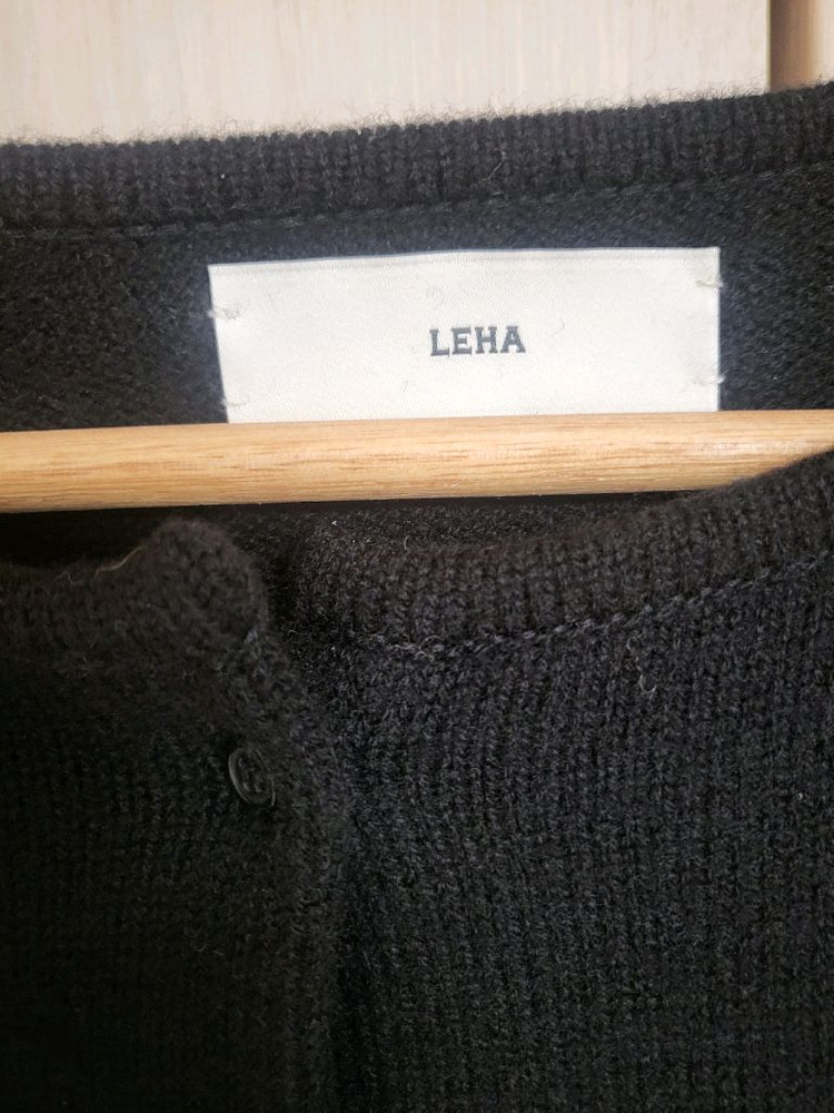 레하(LEHA) 울 니트 가디건 블랙 S사이즈 이미지