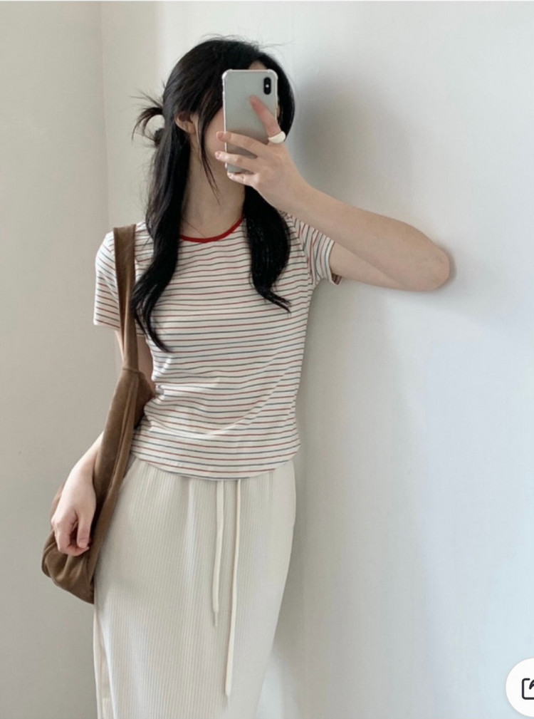 봄여름 아이보리 니트 스커트 (새제품)--2