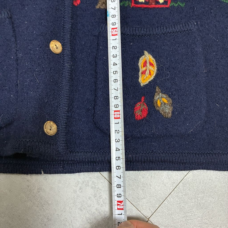 울리치 조끼 자수 니트 빈티지--6