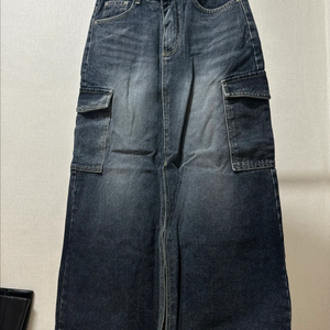 (새상품) 코튼캔디 데님 카고 롱 스커트