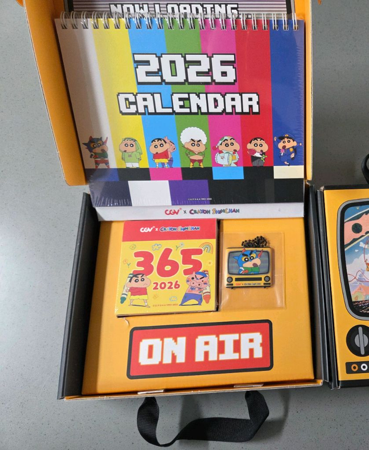 2026 cgv 짱구캘린더 ( 짱구달력, 365메모지, nfc키링) 쿠폰제외 이미지
