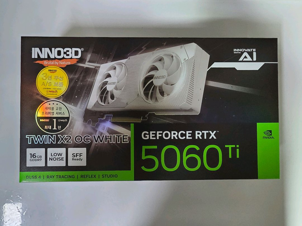 INNO3D RTX5060TI 16GB TWUN X2 OC WHITE 미개봉 이미지