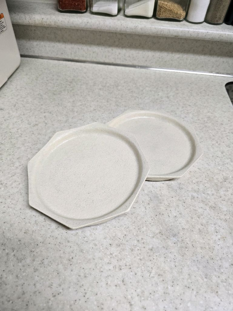 워터소일템프 팔각접시2개--1