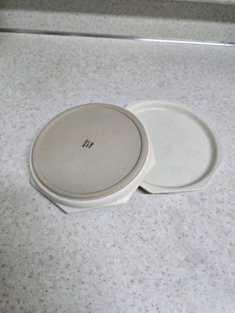 워터소일템프 팔각접시2개--2