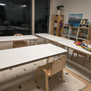 링키영어 아동용 책상 의자 세트 4개