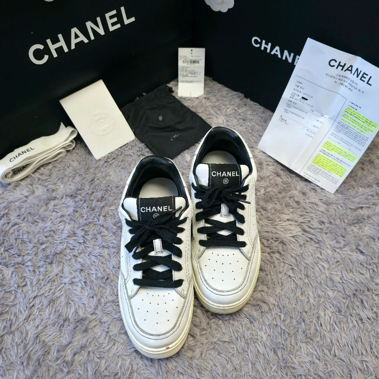 [37][풀구성+인보이스]샤넬 테니스 백로고 스니커즈--5