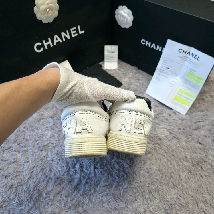 [37][풀구성+인보이스]샤넬 테니스 백로고 스니커즈--6