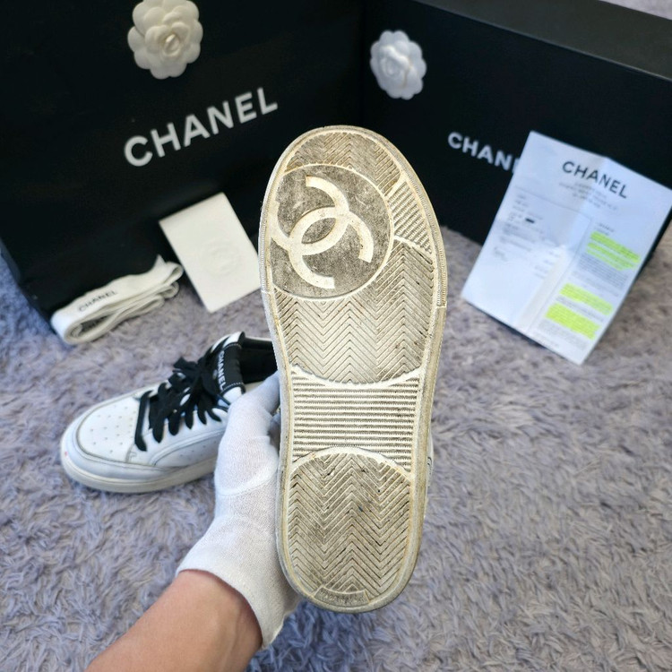 [37][풀구성+인보이스]샤넬 테니스 백로고 스니커즈--9