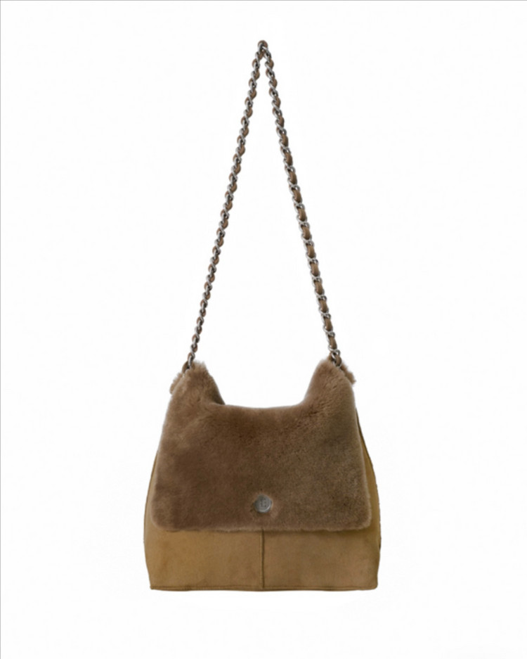 (미개봉) 미닛뮤트 페블 체인백 무스탕 베이지 프레클 파르벵 그로브 시눈 스무드무드--8