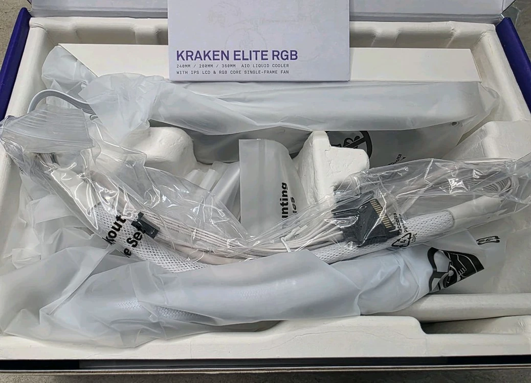 [새상품/최신버전] WHITE x Kraken Elite V2 240 RGB (수냉쿨러) 이미지