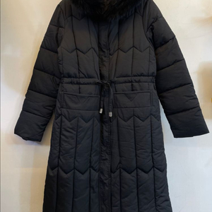 수입 허리스트링 폭스퍼 퀼팅롱패딩:) 여성롱패딩