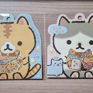 산엑스 코로코로코로냐 씰스티커/후레이크 스티커 2종 일괄 (일본고전문구) 이미지