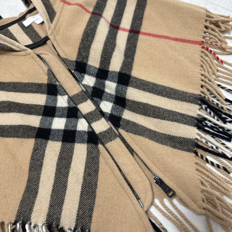 버버리키즈 후드 케이프 판초--6