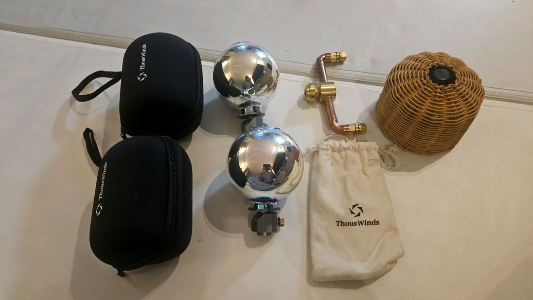 사우스윈즈 ThousWinds 캠핑 가스 램프 야외 주변 내열 유리 촛불 랜턴 야간 조명 가스 램프 이미지