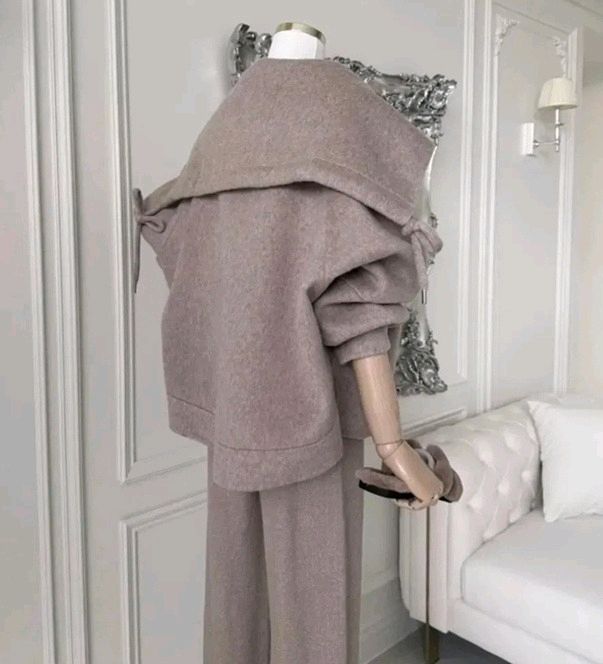 세일러 카라 집업 루즈핏 코트 (라멜로즈 블리스민)--1