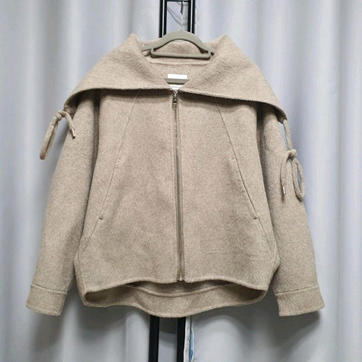 세일러 카라 집업 루즈핏 코트 (라멜로즈 블리스민)--5