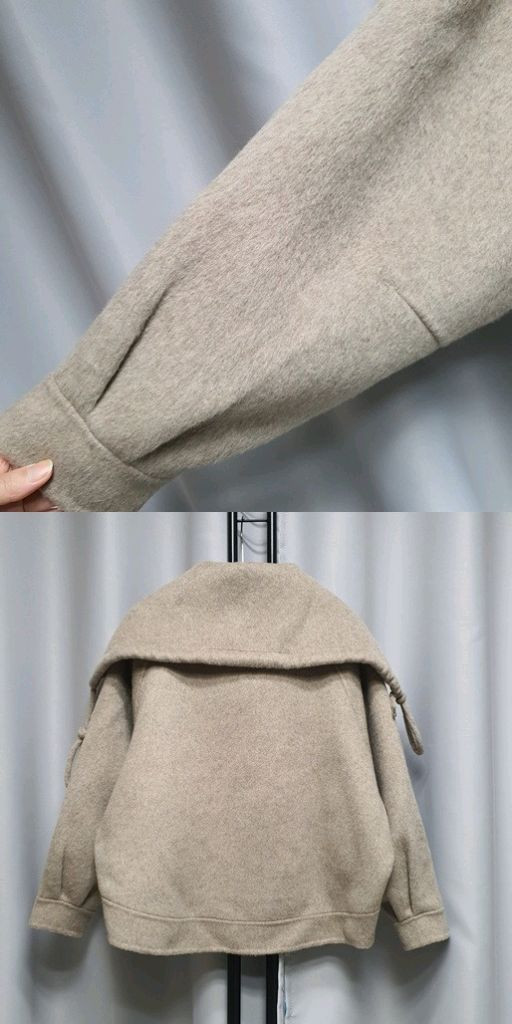 세일러 카라 집업 루즈핏 코트 (라멜로즈 블리스민)--9