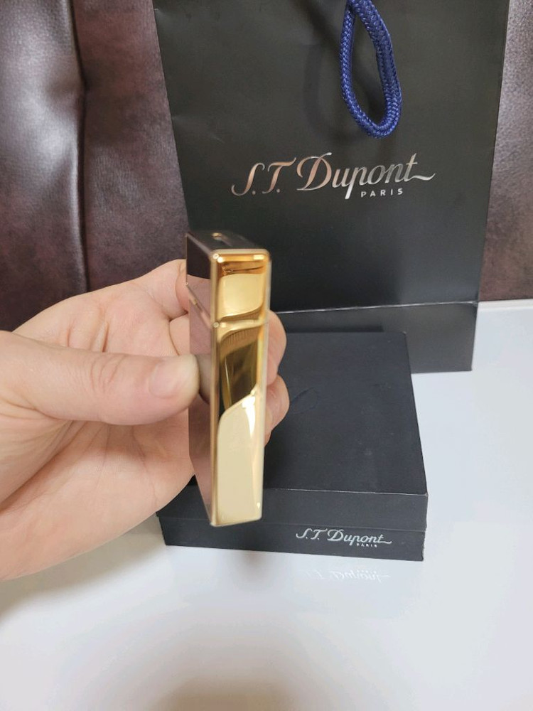 [새상품급] 듀퐁라이터 터보 신형 ca025002 블랙 래커 비기 금장 터보 듀퐁 라이타--6