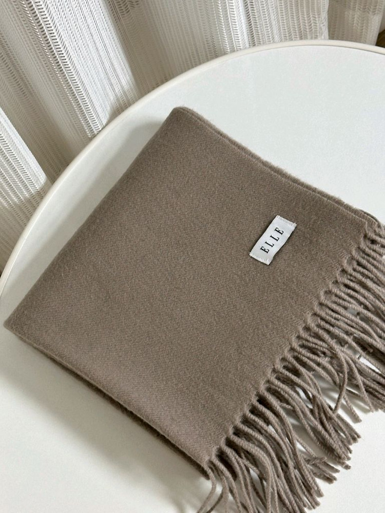 ELLE 엘르 브라운 머플러--1