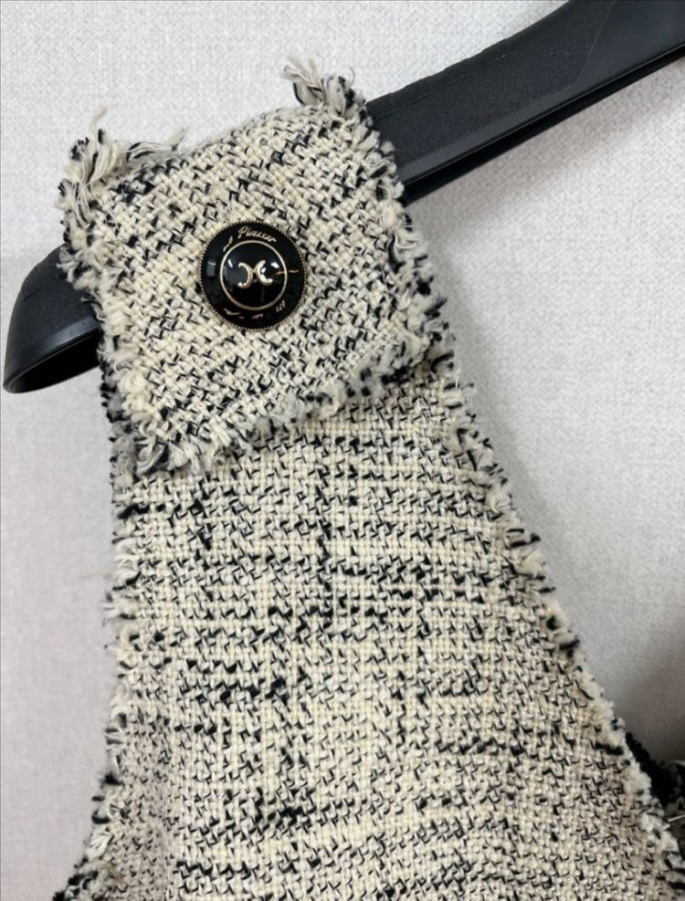 [새상품]한섬90% 마인 트위드 원피스--3