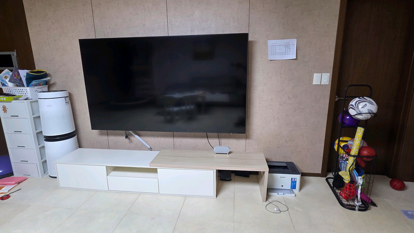 리바트 길이조절 가능한 TV 거실장--1