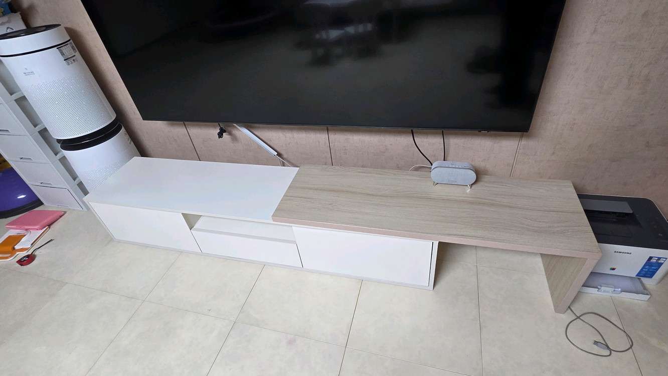 리바트 길이조절 가능한 TV 거실장--3