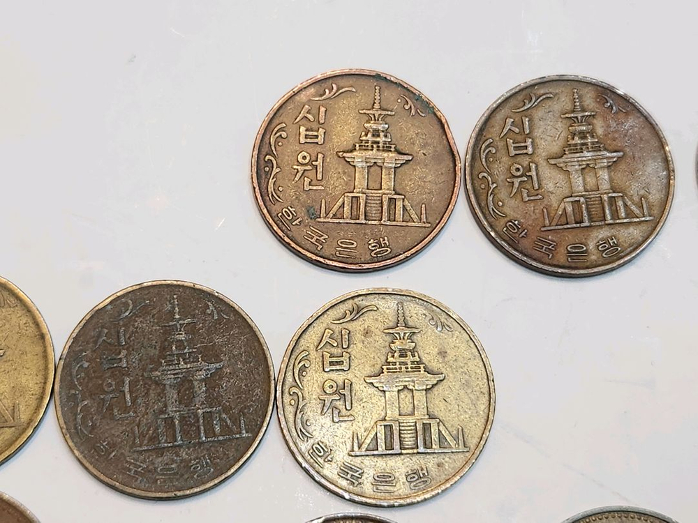 옛날동전, 구형 십원 동전 66년~ 이미지